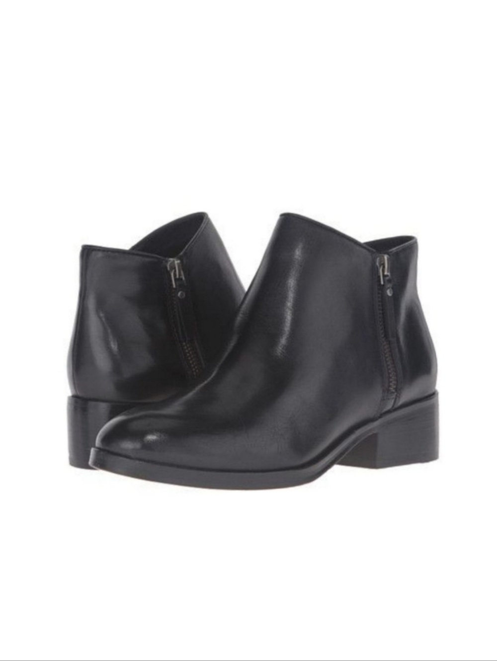 Cole Haan Original Grand Hayes Flat Black Leather Ankle Bootie 9.5B Medium Width